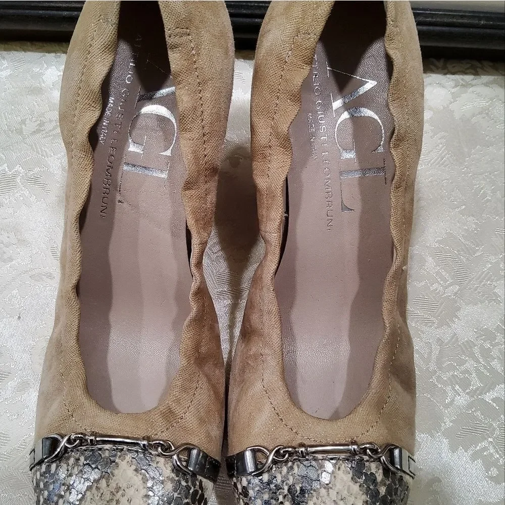 AGL Attilio Giusti Leombruni Wedge Shoes Size 38/8